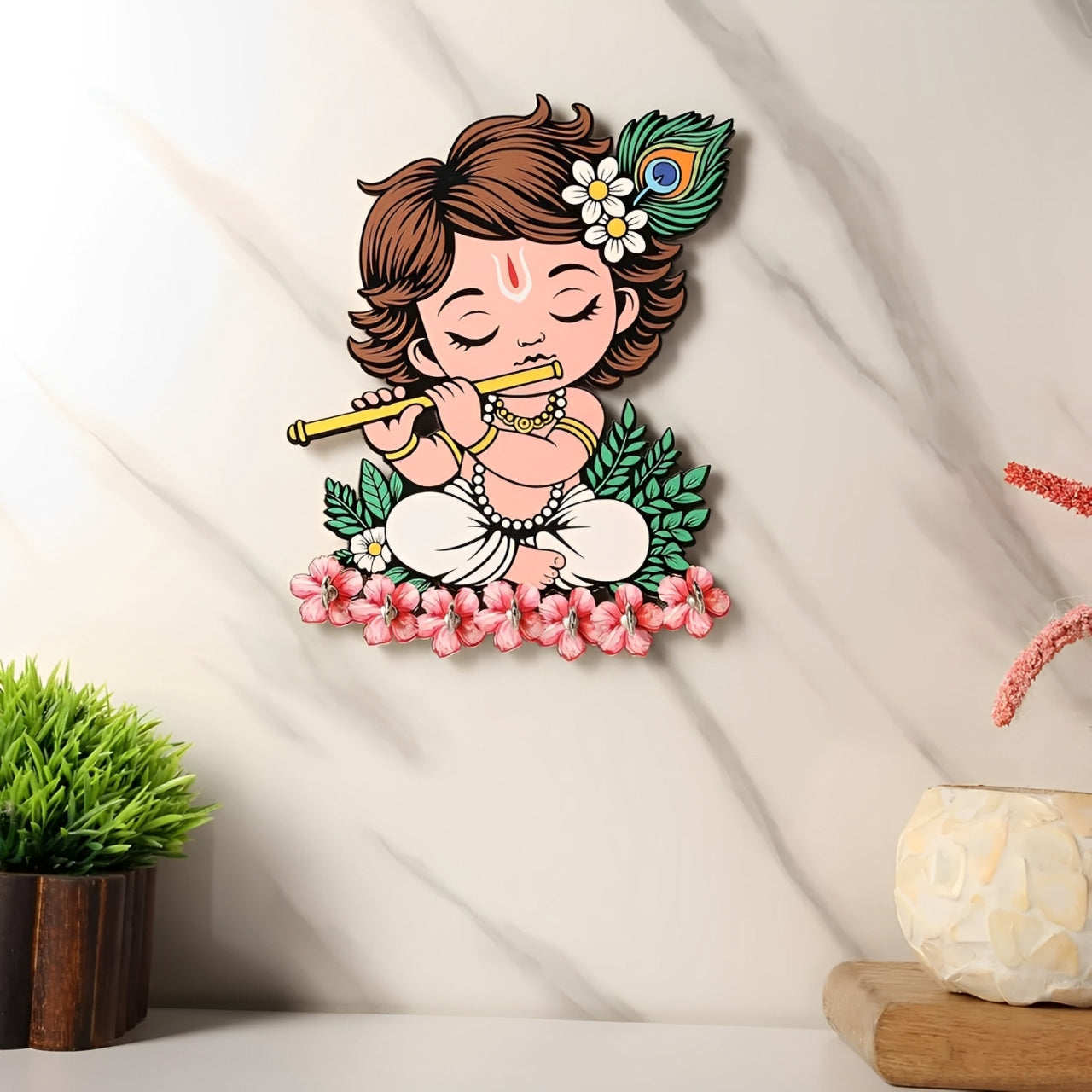 Krishna Key Holder – A Divine Touch to Your Wall